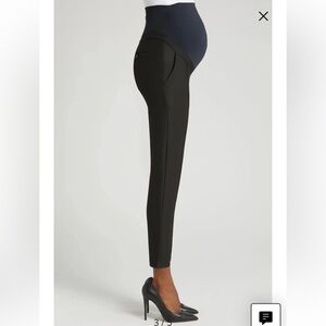 Marion Women's Slim Leg Over-Belly Maternity Dress Pants in Black Size 2